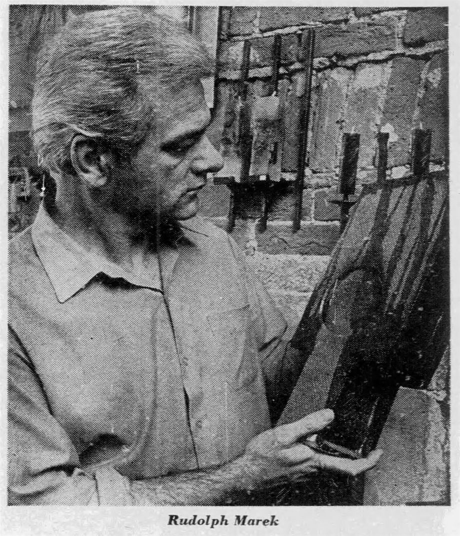 Rudolph Marek à  l'Atelier de Prague, photo du Montreal Star, 16 août 1969